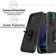 thumbnail image 6 of TJS for Samsung Galaxy A14 5G Phone Case, with Tempered Glass Screen Protector, Heavy Duty Rugged Shockproof Metal Ring Magnetic Support Kickstand Full Body Protection Cover for Galaxy A14 5G (Black), 6 of 6