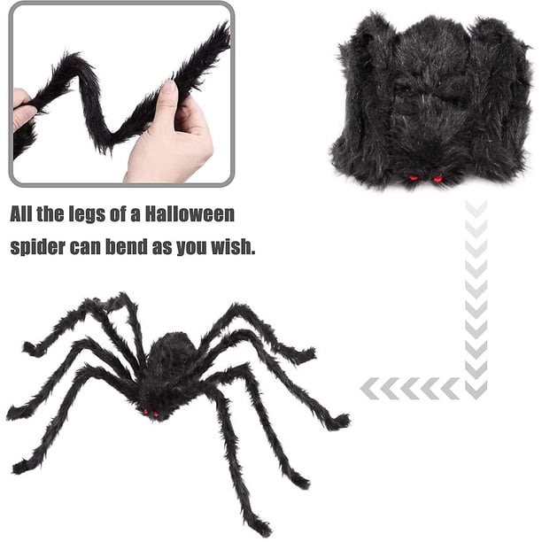 Accesorios de decoración de araña de felpa de Halloween adecuados para la decoración de la casa embrujada