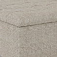thumbnail image 6 of Harrison 36 inch Wide Transitional Coffee Table Storage Ottoman in Platinum Tweed Look Fabric, 6 of 9