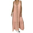thumbnail image 1 of Fridja Robe Longue Sans Manches à Épaules Dénudées pour Femmes Grande Taille avec Dentelle et Patchwork pour Fête, 1 of 9