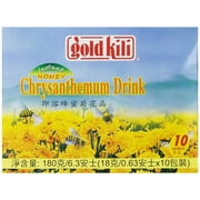Gold Kili Instant Chrysanthemen Drink with Honey, 10-Count Packets, 6.3 Ounce (Pack of 4)