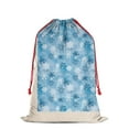 thumbnail image 3 of Christmas Bags Drawstring,Light Blue Christmas Snowflake Pattern Large Xmas Christmas Gift Bags,Reusable for Xmas and New Year Party Favors and Supplies,27.6" X 19.7", 3 of 6