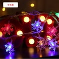 thumbnail image 3 of CAROOTU 6M/19.7ft Snowflake Christmas Lights 40 LED String Lights Xmas Lights Waterproof, 3 of 6