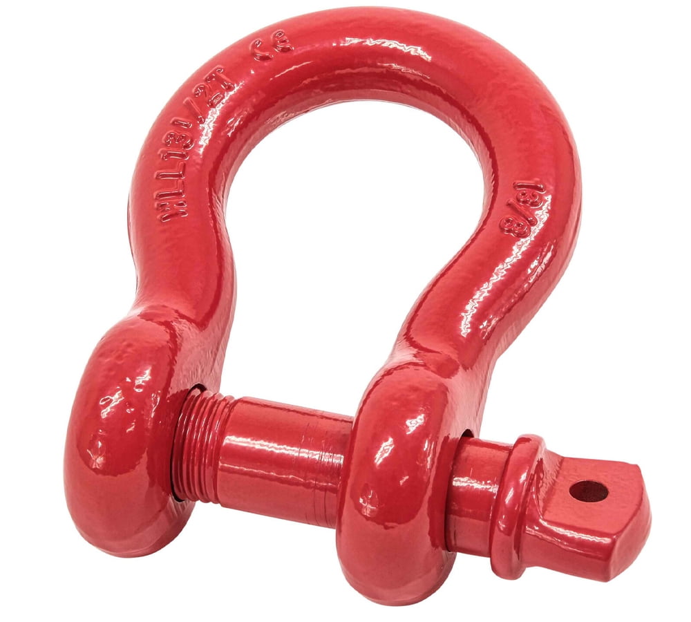 1-3/8" Anchor Shackle Forged Carbon Steel w/ Alloy Screw Pin Load Limit # 13.5 Tons (27,000 lbs) | Double Rust Protection Heavy Duty D Ring Shackle for Towing, Rigging & Vehicle Recovery