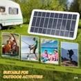 thumbnail image 3 of Solar 2W 5V Portable Solar Charger Waterproof Solar Panel Charger for Camping with Micro USB Plug for Charging Mobile Phones Mini Fans LED Light Home Monitor Camera, 3 of 7
