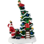 Northlight 12" LED Lighted Animated and Musical Santa's Helpers Christmas Figurine