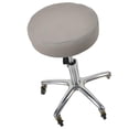 thumbnail image 4 of Round Stool Cover Waterproof Thicken Faux Leather Round Bar Stool Cover- Grey, 4 of 7
