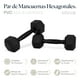 thumbnail image 2 of Kit De Mancuernas Eleva  ELEVA-2MH Hexagonal 8 Lb Con 2 Pz, 2 of 8