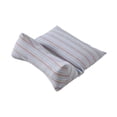 thumbnail image 2 of Multifunctional Triangular Neck and Lower Back Support Pillow, Natural Buckwheat Filling, Breathable Linen Cover, Removable Washable Case, 39x37x8 cm, Beige/Navy/Mint Green, 2 of 6