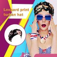 thumbnail image 3 of TURBAN MULTICOLOR EUROPEO PATRONO EUROPEO CAPA DE CABA DE CABEZA CHOTNET MUSIFT STYLE PELO AÑOS PARA MUJERES NEGRO + Rosa Inevent AP008794-08B, 3 of 6