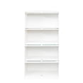 thumbnail image 5 of Closed Standard Bookcase With Transparent Glass Doors, 4-Tier Floor-to-Ceiling Showcase Storage Cabinet Organizer With Flip-Up Doors For Home Office, 5 of 9