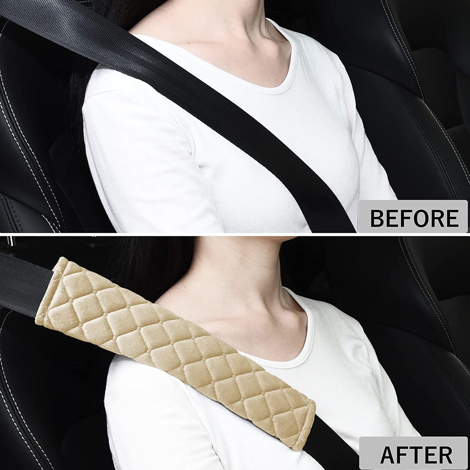 Kaufe 2pcs Carbon Fiber Pattern Seat Belt Cover Seat Belt Shoulder Pad for  CHANGAN CX70 Plus CS35 Filter Alsvin Eado Car