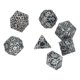thumbnail image 3 of Dados poliédricos, 7 piezas, patrón grabado en metal, juego de rol, dados, dados poliédricos de metal, tecnología avanzada, 3 of 12