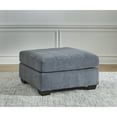 thumbnail image 2 of Signature Design by Ashley Marleton Contemporary Square Oversized Firmly Cushioned Accent Ottoman with Exposed Faux Wood Finish, Denim Blue, 2 of 4