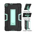 thumbnail image 2 of Dteck Case With Screen Protector For Samsung Galaxy Tab A 8.0 SM-T290 2019 Released (8.0 inches),Shockproof Rubber Armor Hybrid Case Kickstand Hard Protective Cover ,Black+Mint, 2 of 6