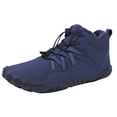 thumbnail image 2 of AUDeals Winter Barefoot Hiking Boots, Warm Zero Drop Snow Shoes with Wide Toe Box and Waterproof Comfort for Outdoor Use (Blue, 8.5), 2 of 4