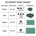 thumbnail image 4 of Sacred Thread Fleece Blanket South Western, Reversible Mexican, Vibrant Aztec Blankets and Throws for Aztec Decor for Home (Teal Flannel / Flannel) (Queen (79''x95''), 4 of 10