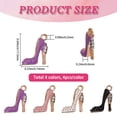 thumbnail image 2 of 1 Box 16Pcs 4 Colors High Heels Charm Enamel Shoe Charms Bulk Women Shoes with Rhinestones High Heel Pendants, 2 of 7