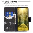 thumbnail image 6 of Feishell for iPhone 15 Pro (6.1 inch) Case,Fashion Painted Pattern PU Leather Shockproof Magnetic Clasp Flip Cover with Card Slots Kickstand Wallet Phone Case,G-Don't Touch My Phone, 6 of 8