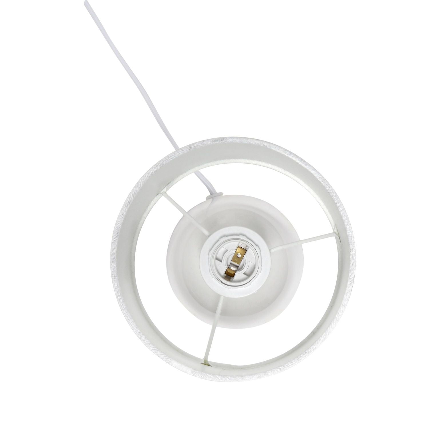 Simple Designs 10.04" Tall Traditional Ceramic Thimble Base Bedside Table Desk Lamp with Matching Fabric Shade for Home Decor, Nightstand, Bedroom, Living Room, Entryway, Office, Black