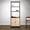 Wood + Wood, variant on Modern Staggered 3-Shelf Manor Bookcase, White Wood Display Shelving for Living Room, Narrow Bookshelf 23.62L x 9.25W x 38.39H