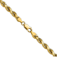 thumbnail image 3 of 14K Solid Yellow Gold 4mm Rope Chain Twisted Link Necklace, 3 of 5