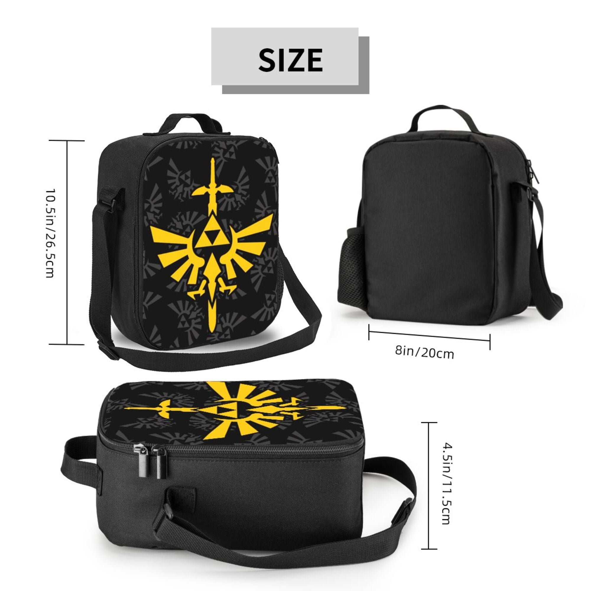 The Legend of Zelda Lunch Bag Lunch Box Lightweight Durable Lunch Tote Bag Portable Reusable Lunch Box Tote for Work Sport Picnic Camping