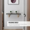 thumbnail image 3 of 2pcs Wall Bracket Hinges Black Folding Brackets Collapsible Support Brackets, 3 of 8