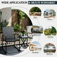 thumbnail image 4 of Walsunny Outdoor Rocking Bistro Set 3 Piece Metal Patio Porch Furniture with 2 Patio Rocking Chairs 1 Patio Table,Light Gray, 4 of 12