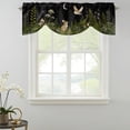 Cute Rabbit Tie Up Valances Curtain, Midnight Moon Forest Flying Owl ...