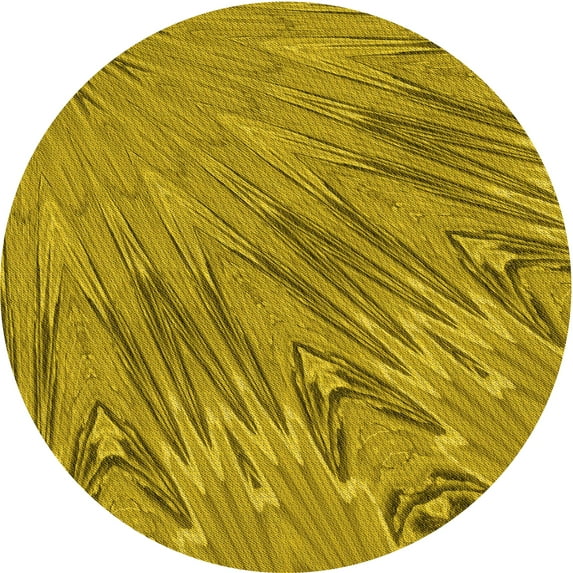 Ahgly Company Indoor Round Patterned Dark Bisque Brown Area Rugs, 5' Round