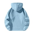 thumbnail image 4 of Resicozy Men Quarter Zip Hoodie Lightweight Mens Solid Color Pullover Long Sleeve Drop Shoulder Hooded Sweatshirt Light Blue 3XL, 4 of 7