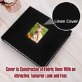 thumbnail image 4 of czcpp-Photo Album 8x8, 8x8 Photo Album Hold 68 Photos, Fabric Linen Cover 8x8 Photo Album Book with Front Window, Black Inner Page Photo Album for 8x8 Picture Artwork, Wedding Family Baby Photo Album, 4 of 4