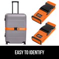 thumbnail image 4 of Correas de equipaje GORILLA GRIP Heavy Duty, paquete de 8, ajustables, naranja, 4 of 9