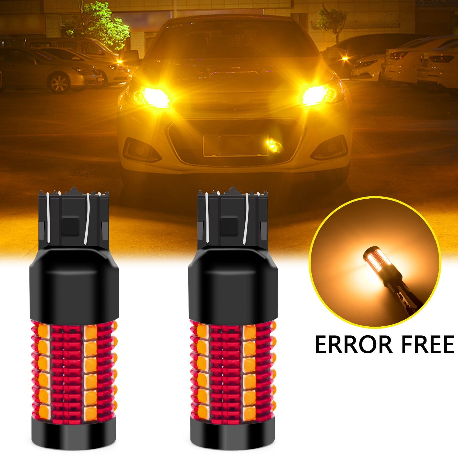 VEHICODE 7507 PY21W LED Bulb Switchback White Amber CANBus Error Free  BAU15S 12496 Turn Signal Light with Built in Resistor Anti Hyper Flash for  Car