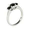 thumbnail image 2 of Mauli Jewels Engagement Rings for Women 1 Carat Three Stone Black Diamond Engagement Ring Crafted 4 Prong-Setting 14k Solid White Gold, 2 of 8