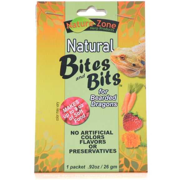 Nature Zone Natural Bites and Bits for Bearded Dragons [Reptile Bearded Dragon Food, Nature Zone, Reptile Supplies] 9 oz
