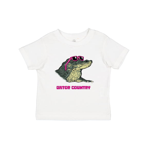 Inktastic Gator Country Sunny Gator in Pink Sunglasses Boys or Girls Toddler T-Shirt