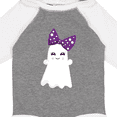 thumbnail image 4 of Inktastic Little Ghost, Cute Ghost, Ribbon, Halloween Girls Long Sleeve Baby Bodysuit, 4 of 5