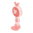 thumbnail image 3 of Ventilador portátil de mano mini ventilador de animales de dibujos animados luz nocturna recargable 400 mAh lindo pequeño ventilador con batería incorporada rosa, 3 of 5