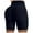 Navy, variant on Women Leggings Tummy Control Fitness Wrinkled Biker Stretch High Waist Shorts Yoga Pants,Army Green,L