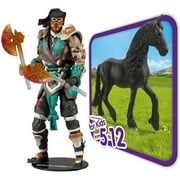 Toys Mortal Kombat Sub Zero Bloody Frozen Over Skin 7 Action Figure + Horse Club Animal Figurine Horse Toys for Girls and Boys, Pack of 2
