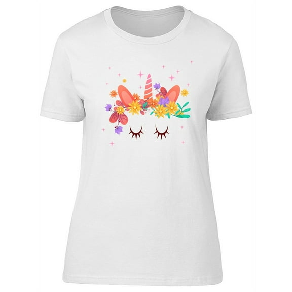 Cute Unicorn Face Silhouette T-Shirt Women -Image by Shutterstock, Female XX-Large
