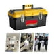 thumbnail image 3 of 2 Layer Tool Box Portable Household Electrician Hardware Tools Storage Plastic Organizer20in Thickened High End Iron Buckle 45.5x24x20cm, 3 of 5