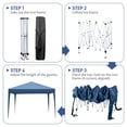 thumbnail image 6 of BAYUELSWU Pop-up Canopy Tent 10 x10 Ft Carpas para Patio Two Doors & Two Windows Practical Waterproof Right-Angle Folding Tent for Camping, Patio, Party, Backyard （Blue), 6 of 8