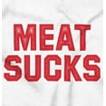 thumbnail image 2 of Meat Sucks Vegan Vegetarian Veggie Unisex Plus Fleece Graphic Hoodie Brisco Brands 2X, 2 of 5