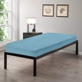 thumbnail image 4 of Gilbins Cot Size 30" x 75" Fitted Sheet, Made of Cotton, Perfect for Camp Bunk Beds / RVs / Guest Beds (2 Pack Blue), 4 of 5