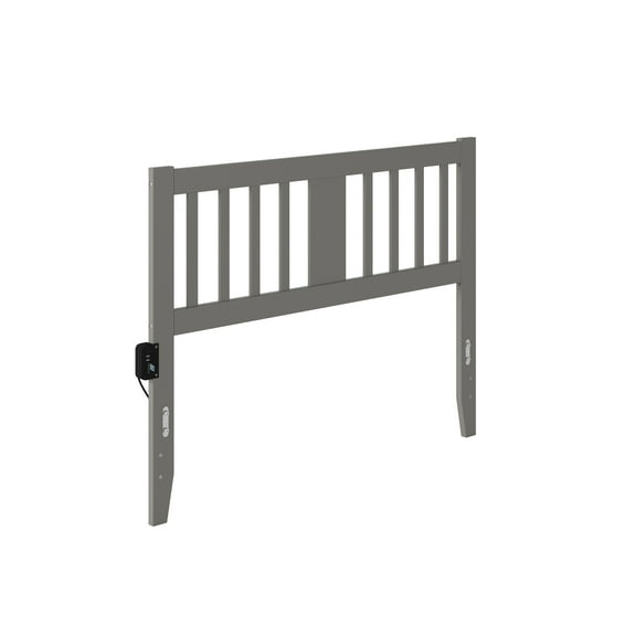 Tahoe Full Headboard with USB Turbo Charger in Grey