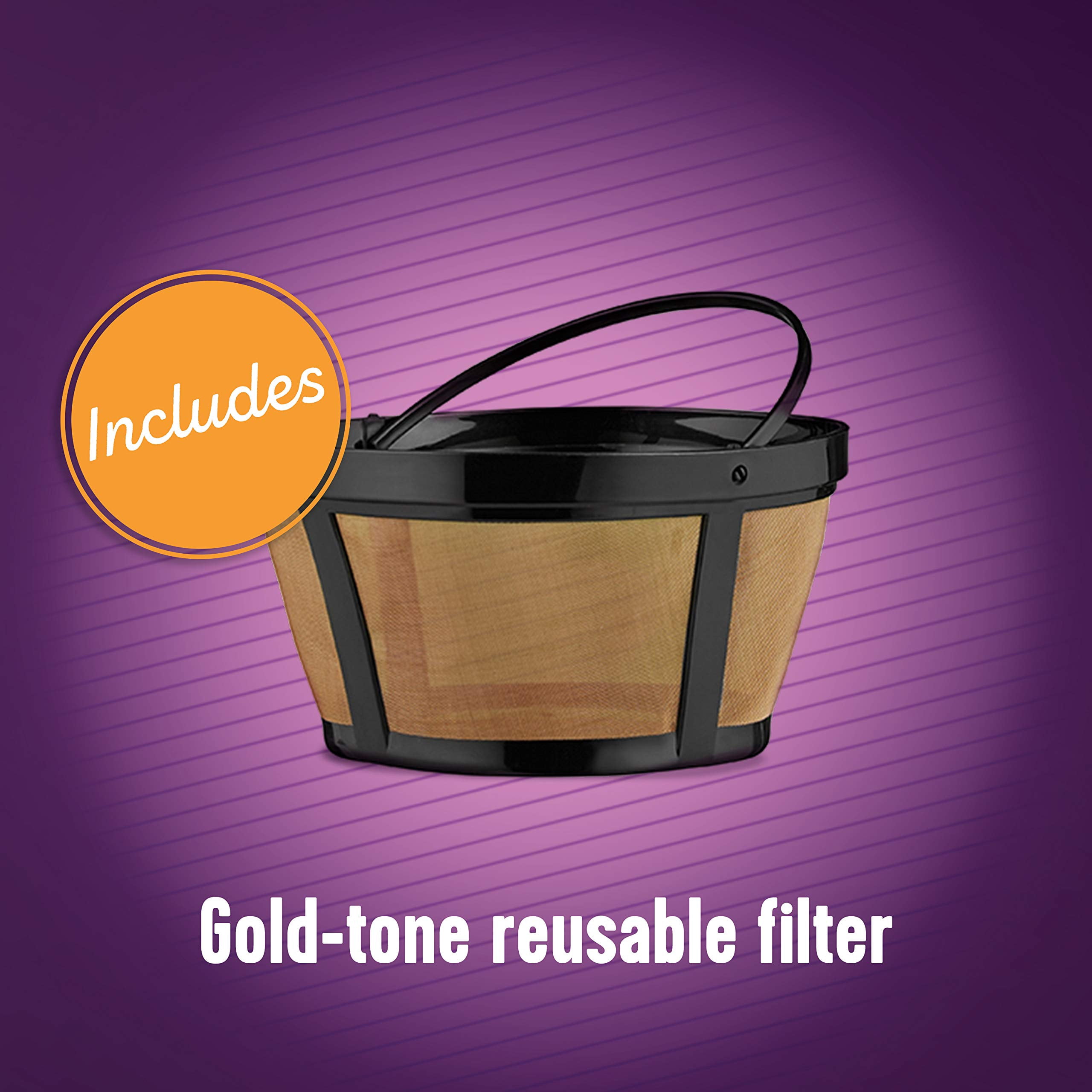 Open Box Mr. Coffee Easy Measure 12 Cup Programmable Maker with Gold Tone Reusable Filter, Silver/Chrome