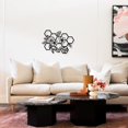 thumbnail image 3 of Decoración de pared de metal con diseño floral en forma de panal, decoración de pared negra, silueta de arte de pared, 3 of 7